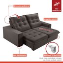 Ver mais imagens de Sofá Retrátil e Reclinável 2 Lugares 230cm Pés em Madeira Maciça Santorini  