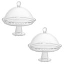 Ver imagem 1 de Kit 2 Boleiras Wolff Cristal com Pé e Tampa 19cm Pearl Prato Porta Queijo Mesa Posta Incolor