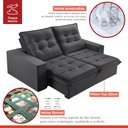 Ver imagem 5 de Sofá Retrátil e Reclinável 2 Lugares 230cm Pés em Madeira Maciça Santorini 