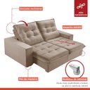 Ver mais imagens de Sofá Retrátil e Reclinável 2 Lugares 250cm Pés em Madeira Maciça Santorini 