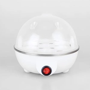 Cozedor de Ovos Branco Elétrico 110v com Função de Cozimento a Vapor para Ovos e Alimentos:branco/ún