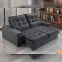 Ver imagem 1 de Sofá Retrátil e Reclinável 2 Lugares 250cm Pés em Madeira Maciça Santorini 