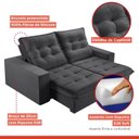 Ver imagem 4 de Sofá Retrátil e Reclinável 2 Lugares 250cm Pés em Madeira Maciça Santorini 