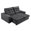 Ver imagem 2 de Sofá Retrátil e Reclinável 2 Lugares 250cm Pés em Madeira Maciça Santorini 