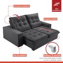 Ver mais imagens de Sofá Retrátil e Reclinável 2 Lugares 250cm Pés em Madeira Maciça Santorini 