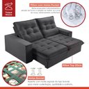 Ver imagem 5 de Sofá Retrátil e Reclinável 2 Lugares 250cm Pés em Madeira Maciça Santorini 