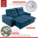 Ver imagem 5 de Sofá Retrátil e Reclinável 2 Lugares 250cm Pés em Madeira Maciça Santorini