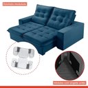 Ver imagem 6 de Sofá Retrátil e Reclinável 2 Lugares 250cm Pés em Madeira Maciça Santorini