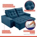 Ver imagem 4 de Sofá Retrátil e Reclinável 2 Lugares 250cm Pés em Madeira Maciça Santorini