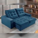 Ver imagem 1 de Sofá Retrátil e Reclinável 2 Lugares 250cm Pés em Madeira Maciça Santorini