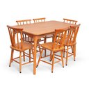 Ver imagem 3 de Jogo de Jantar Colonial Clássico Mesa 140x80 6 Cadeiras Todo Mel Cozinha