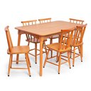 Ver imagem 2 de Jogo de Jantar Colonial Clássico Mesa 140x80 6 Cadeiras Todo Mel Cozinha