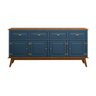Balcão Buffet Aparador 4 Portas 4 Gavetas New Veneza Azul Petróleo - 3