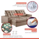 Ver imagem 5 de Sofá Retrátil e Reclinável Modulado 230cm Pés em Madeira Maciça Capri