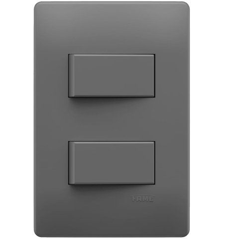 Conjunto 2 Interruptores Simples 4x2 10a 250 Volts Distanciados Habitat - 06145814 - Fame