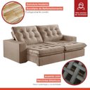 Ver mais imagens de Sofá Retrátil e Reclinável Modulado 250cm Pés em Madeira Maciça Capri