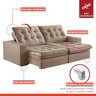 Sofá Retrátil e Reclinável Modulado 250cm Pés em Madeira Maciça Capri  - 7