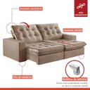 Ver imagem 7 de Sofá Retrátil e Reclinável Modulado 250cm Pés em Madeira Maciça Capri