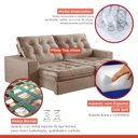 Ver imagem 5 de Sofá Retrátil e Reclinável Modulado 250cm Pés em Madeira Maciça Capri