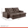 Sofá Retrátil e Reclinável Modulado 250cm Pés em Madeira Maciça Capri   - 3