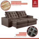 Ver imagem 7 de Sofá Retrátil e Reclinável Modulado 250cm Pés em Madeira Maciça Capri