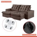 Ver imagem 6 de Sofá Retrátil e Reclinável Modulado 250cm Pés em Madeira Maciça Capri