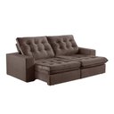 Ver imagem 2 de Sofá Retrátil e Reclinável Modulado 250cm Pés em Madeira Maciça Capri