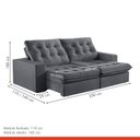 Ver imagem 3 de Sofá Retrátil e Reclinável Modulado 250cm Pés em Madeira Maciça Capri 