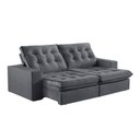 Ver imagem 2 de Sofá Retrátil e Reclinável Modulado 250cm Pés em Madeira Maciça Capri 