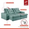 Sofá Retrátil e Reclinável Modulado 250cm Pés em Madeira Maciça Capri  - 7