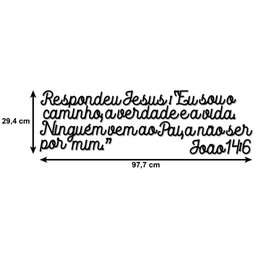 Versículo Bíblico João 14:6 em MDF 6mm Vazado - 2