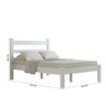 Cama Reforçada em Madeira Maciça com Colchão Casal Branco Georgia Shop Jm - 4