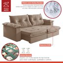 Ver imagem 5 de Sofá Retrátil e Reclinável Modulado 2 Lugares 250cm Pés em Madeira Maciça Canadá