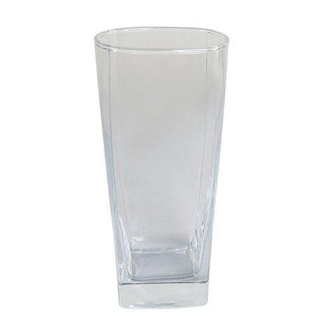 Jogo 6 Copos Vidro Resistente Quadrado Luxo Texas 320ml
