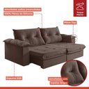 Ver imagem 4 de Sofá Retrátil e Reclinável Modulado 2 Lugares 250cm Pés em Madeira Maciça Canadá