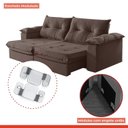 Ver imagem 6 de Sofá Retrátil e Reclinável Modulado 2 Lugares 250cm Pés em Madeira Maciça Canadá