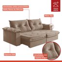 Ver imagem 4 de Sofá Retrátil e Reclinável Modulado 2 Lugares 290cm Pés em Madeira Maciça Canadá 