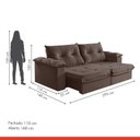 Ver imagem 3 de Sofá Retrátil e Reclinável Modulado 2 Lugares 290cm Pés em Madeira Maciça Canadá  