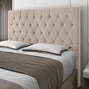 Ver imagem 1 de Cabeceira Solteiro Potenza 90cm Veludo Bege c/ Frame Italian Flex