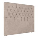 Ver imagem 3 de Cabeceira Solteiro Potenza 90cm Veludo Bege c/ Frame Italian Flex
