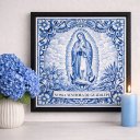 Ver imagem 3 de Quadro Nossa Senhora de Guadalupe 33x33cm Mold Preta