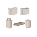 Ver imagem 1 de Kit de Acessórios de Bancada para Banheiro ou 5 Peças Linha Bold - Bege