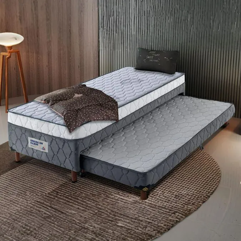 Cama Box Conjugada Solteiro com Auxiliar Vitta D-28