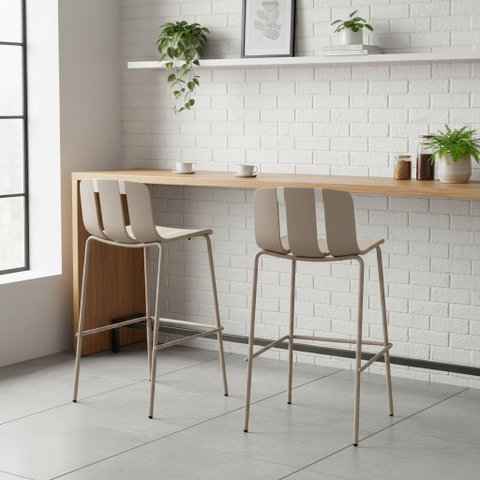Kit 2 Banquetas Cadeira para Cozinha Bancada Gourmet Linea Rivatti