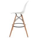 Ver imagem 2 de 2 Banquetas Com Encosto Alto Base Madeira Wood Branco