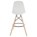 Ver imagem 3 de 2 Banquetas Com Encosto Alto Base Madeira Wood Branco