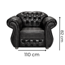 Ver imagem 3 de Poltrona Chesterfield Merlô Via Encanto Courano Preto