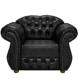 Poltrona Chesterfield Merlô Via Encanto Courano Preto - 1