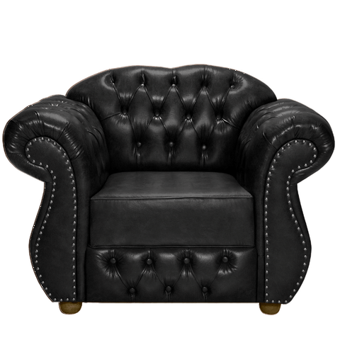 Poltrona Chesterfield Merlô Via Encanto Courano Preto