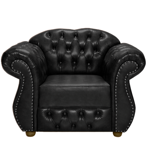 Poltrona Chesterfield Merlô Via Encanto Courano Preto